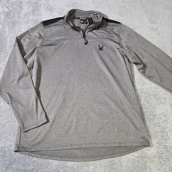 Spyder Other - Spyder Mens Medium Pullover Gray Quarter Zip‎ Active Performance Heathered 1254